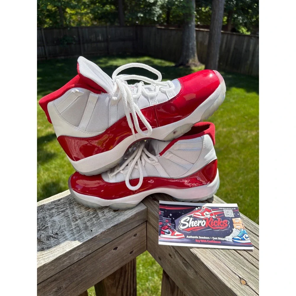 Air Jordan 11 Retro Cherry Varsity Red White CT8012-116 Mens‎ Basketball Shoes